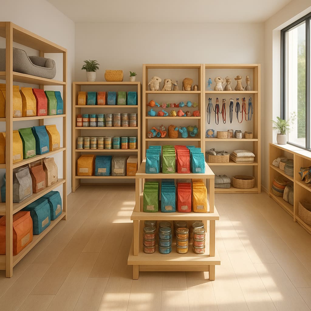 Interior tienda de mascotas